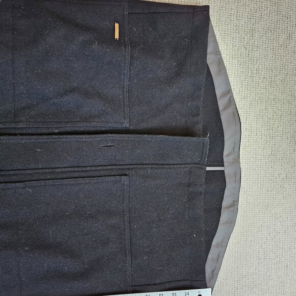 L.L. Bean Women's West End Wool Coat Black Medium M Hooded Winter Fall Spring - Picture 10 of 11